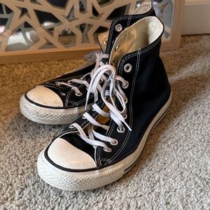Adult Converse Black and White High-Top Sneakers
